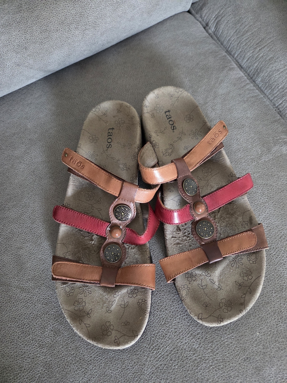 Taos Multi-Color Leather Strappy Sandals - Picture 2 of 7